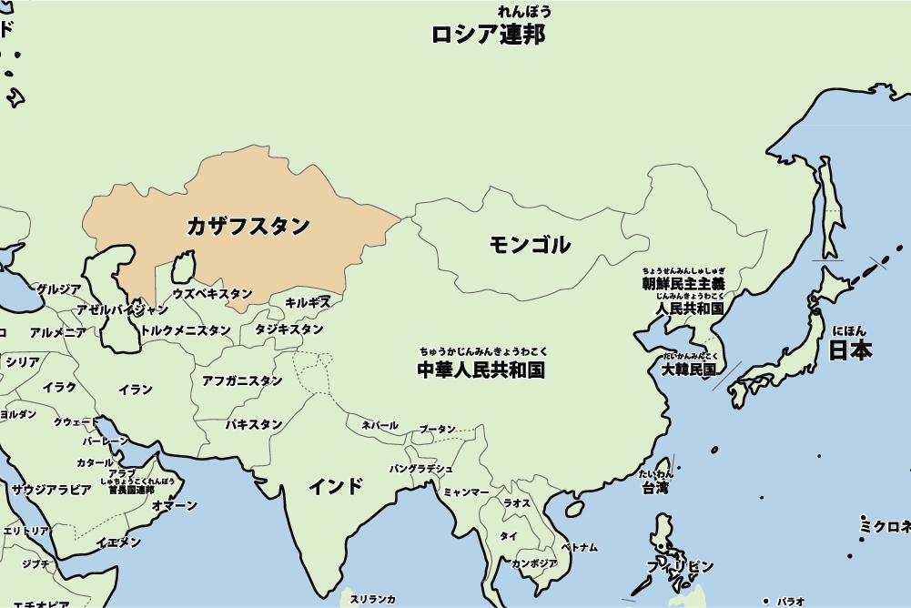 カザフスタン地図